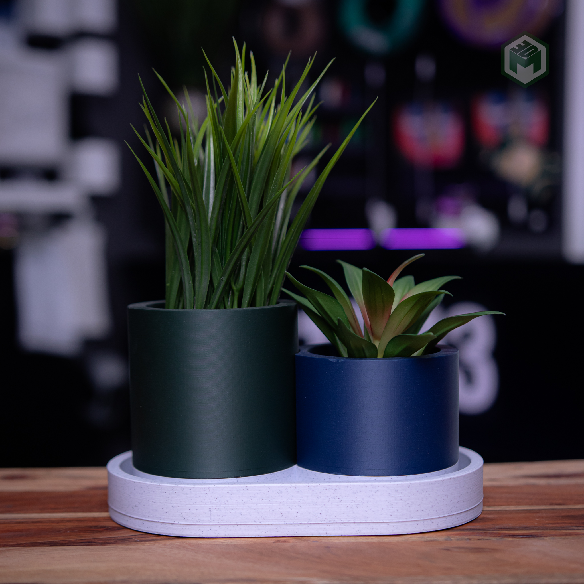 Dual Overlapping Pot Planter