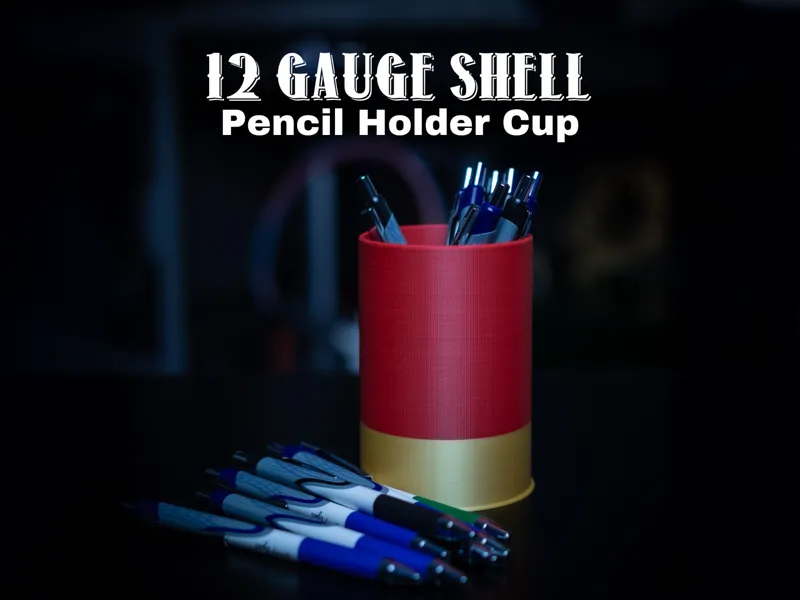 12 Gauge Shell Pencil Holder
