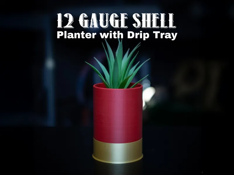 12 Gauge Shell Planter with Drip Tray
