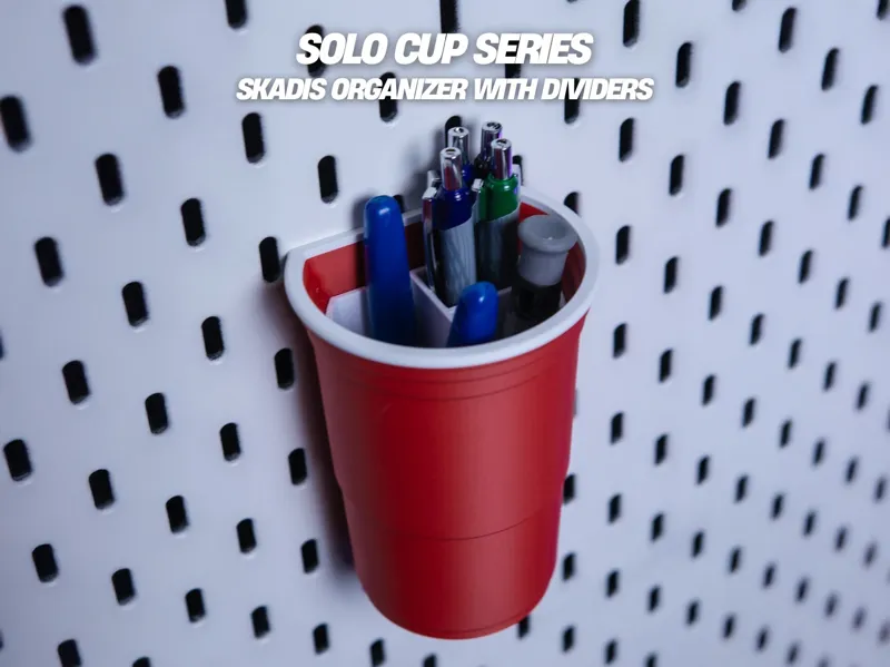 Solo Cup IKEA Skadis Organizer w/ Divider Inserts