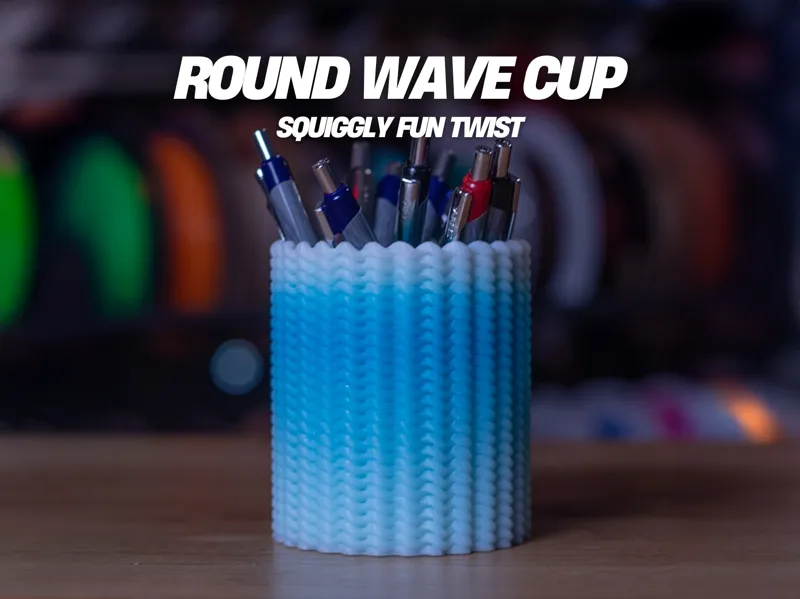 Round Wave Cup – Squiggly Print With a Twist