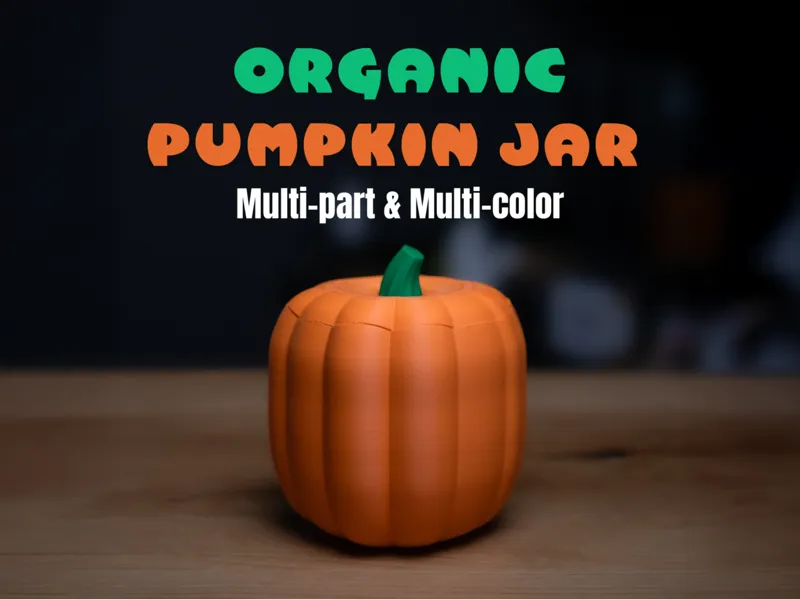 Organic Pumpkin Jar | Multi-Part & Multi-Color