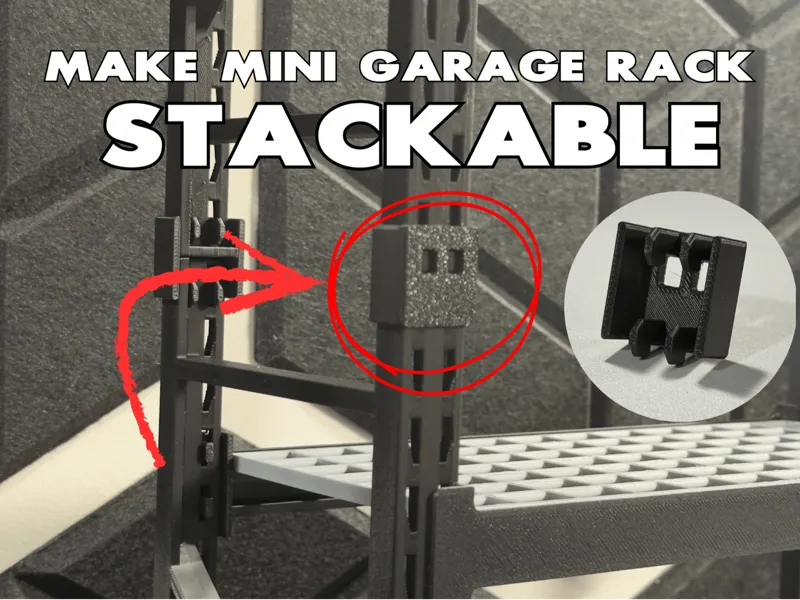 Mini Garage Rack Stackable Vertical Clip